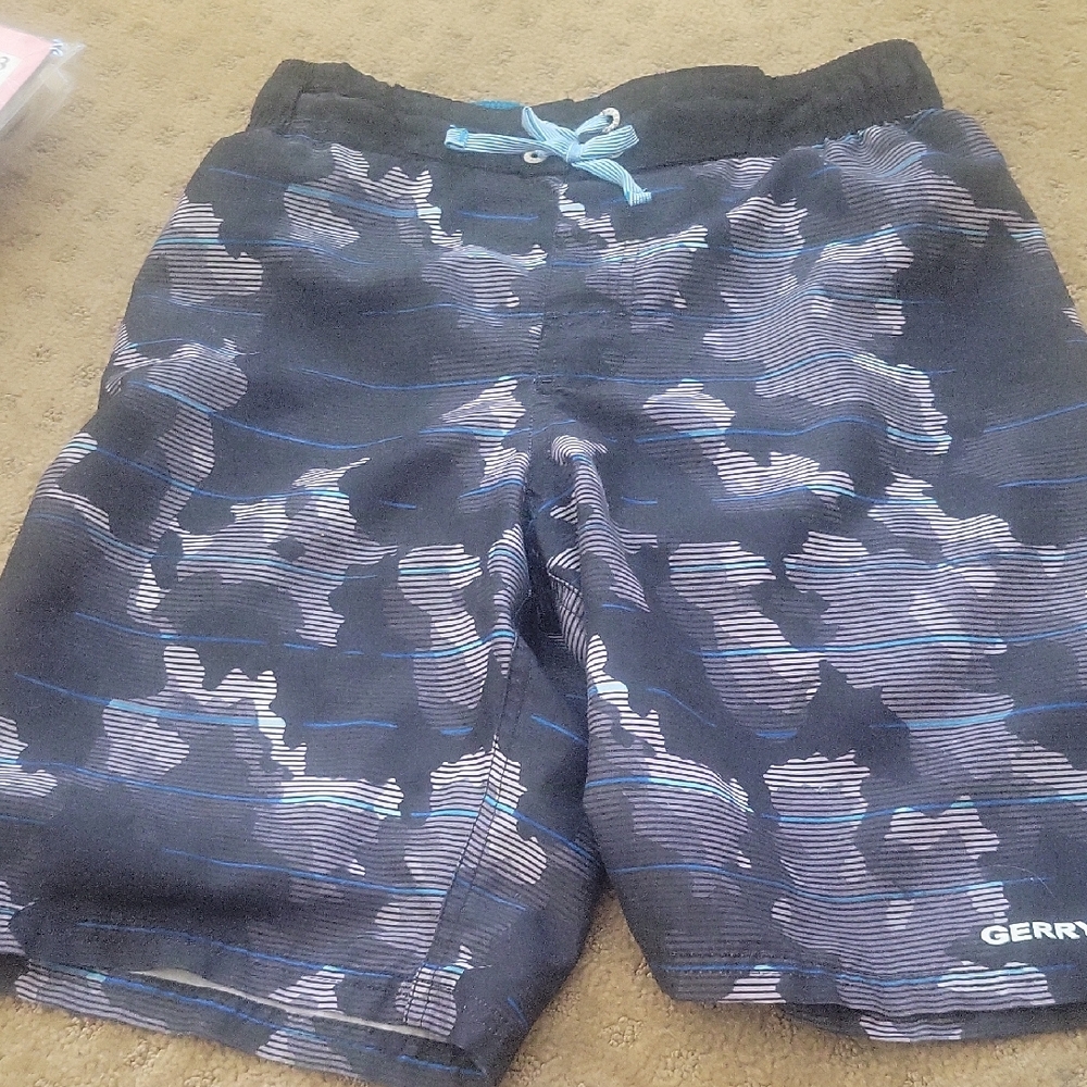 Gerry Black and Blue Camo Swim Shorts